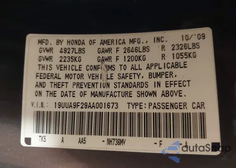 2010 Acura Tl 3.7 z USA, uszkodzony, nr VIN 19UUA9F29AA001673